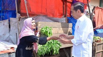 Jokowi는 Senggol 시장의 가격 안정성을 검토하고 기본 식료품의 재고와 가격이 안전한지 확인합니다.