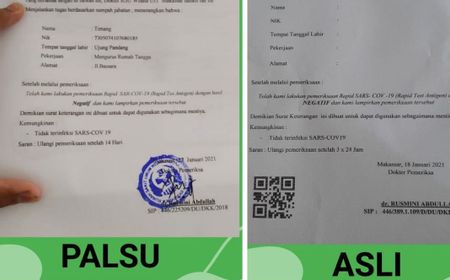 Oknum RS UIT Makassar Pembuat Surat Palsu Tes Antigen Belasan Orang di Bandara Ditangkap