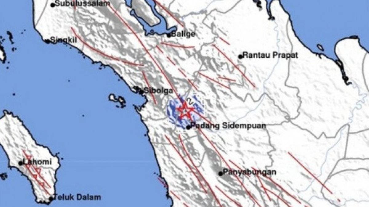 3.4 M Tectonic Earthquake Shakes Padang Sidimpuan Sumut