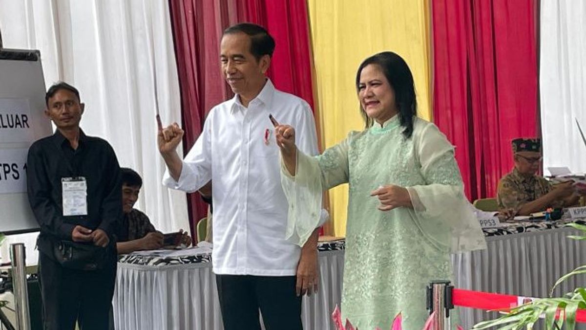 Jokowi And Iriana Use Their Right To Choose, Invite People To Be Happy At The Democratic Party