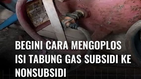 Viral Video Pengoplosan Tabung Gas Melon ke Non Subsidi