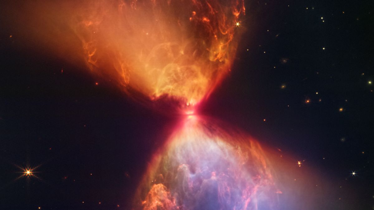 韦伯望远镜捕捉太空中的沙漏，最年轻的原恒星