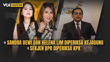 오늘의 VOI 영상: 산드라 데위(Sandra Dewi)와 헬레나 림(Helena Lim)은 법무장관실에서 심문을 받고, DPR 사무총장은 부패척결위원회(Corruption Eradication Commission)에서 심문을 받습니다.