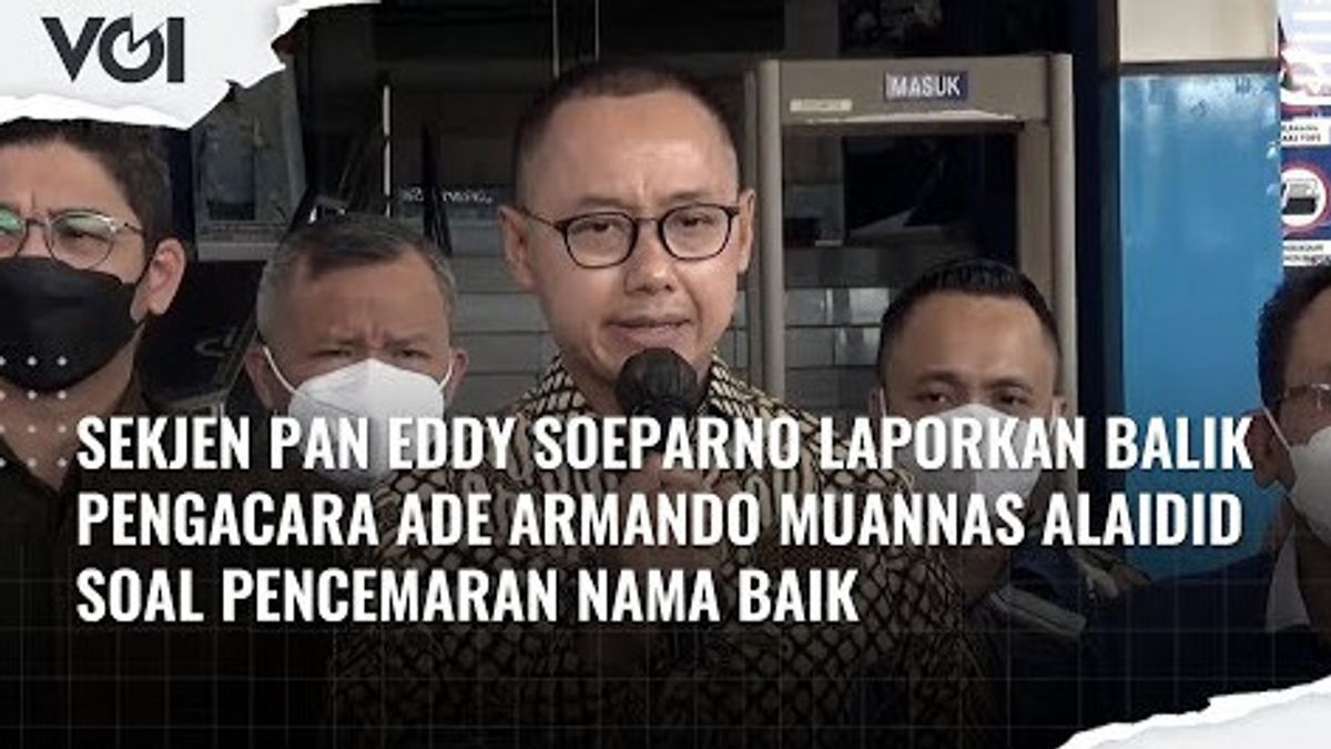 VIDEO: Secretary General Of PAN Eddy Soeparno Reports Back To Lawyer Ade Armando Muannas Alaidid