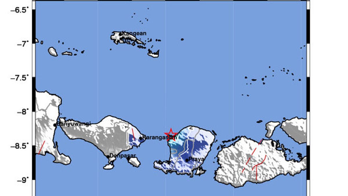  ロンボク島でマグニチュード4.2の地震が発生