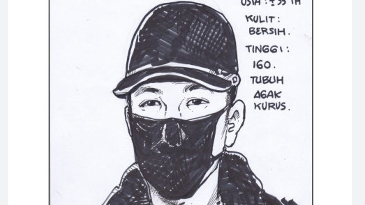 Face Sketch Of DPO Suspected Of Shooting Of Shipping Boss In Kelapa Gading