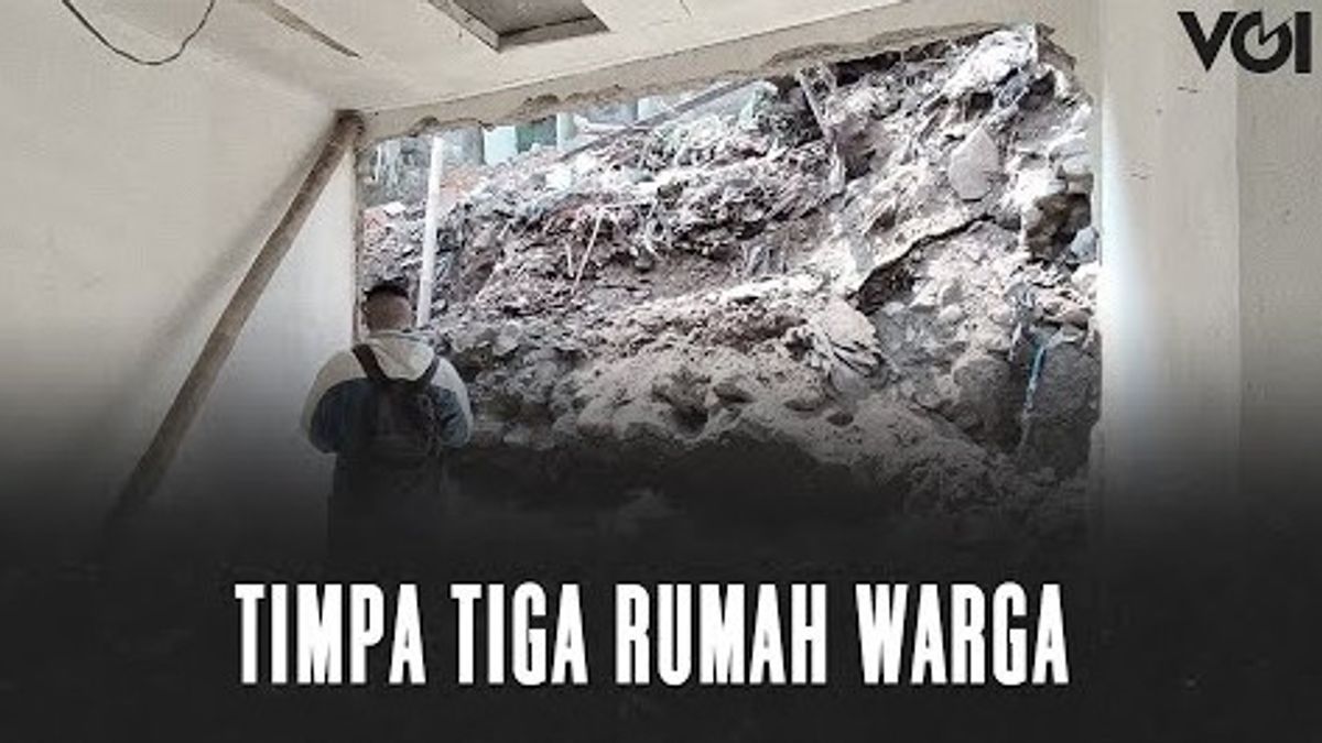 VIDEO: Penampakan Tembok Setinggi 5 Meter Roboh di Cijantung, Jaktim