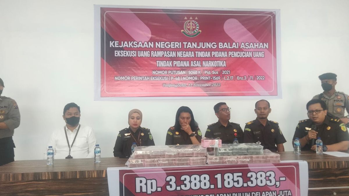 The Tanjungbalai-Ashali District Attorney's Office Charged Rp3.3 Billion In Cash From The Narcotics Money Laundering Case Controlled By Napi