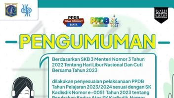 Adjustment Of The 2023/2024 PPDB Schedule In DKI Jakarta Follows Changes In Joint Leave