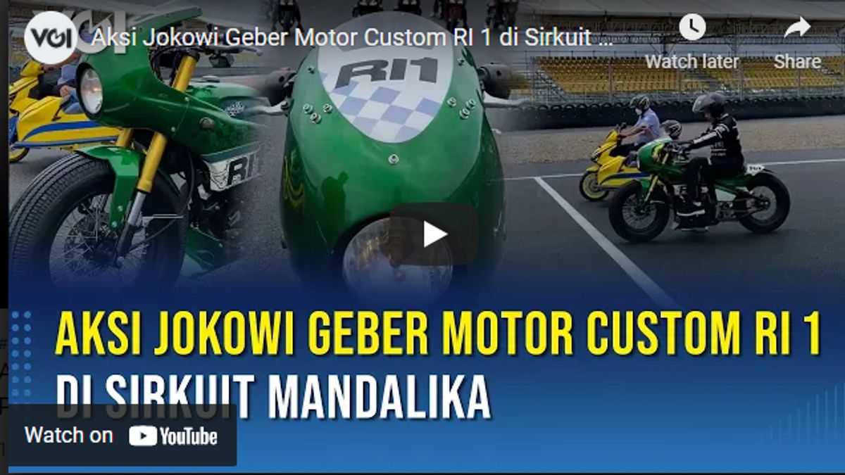 Video: Aksi Jokowi Geber Motor Custom RI 1 di Sirkuit Mandalika, Erick Thohir Jadi Pengibar Bendera Balap
