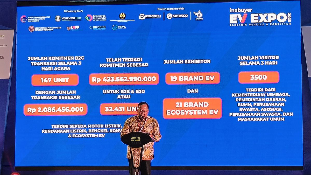 مغلق رسميا ، معرض Inabuyer EV Expo 2023 مسجل الالتزام بالتعاون لتحقيق 423 مليار روبية إندونيسية