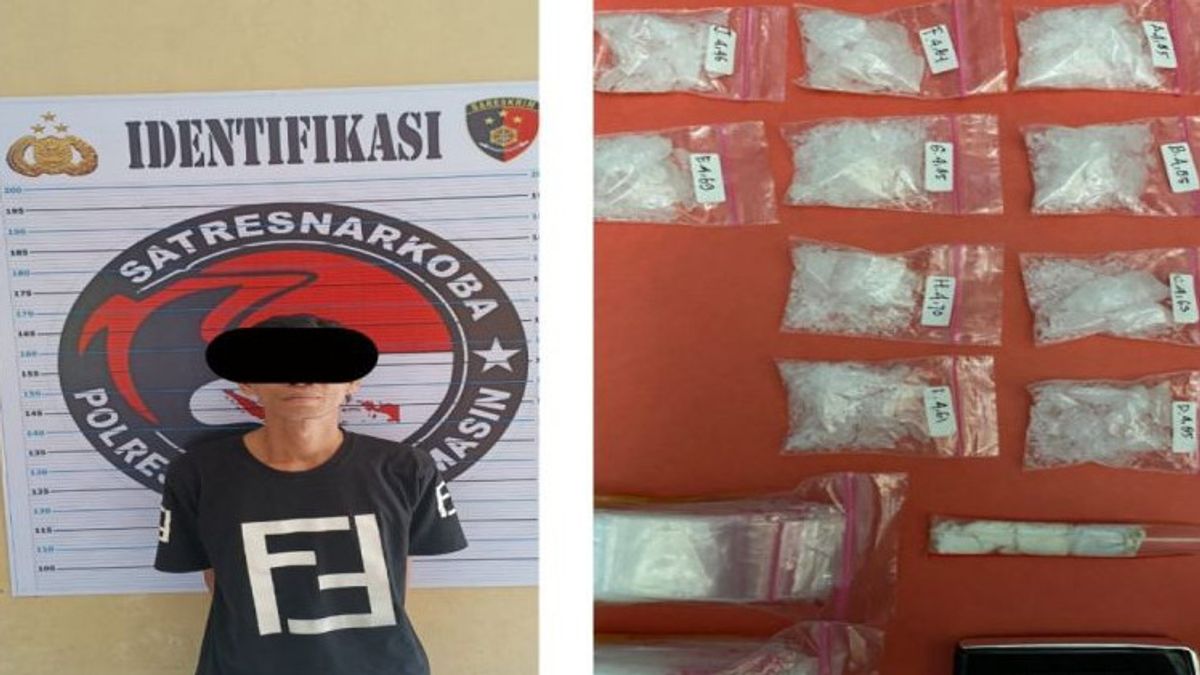 Des travailleurs de la police arrêtés à West Banjarmasin circulant de drogue, 10 paquets de méthamphétamine sécurisés