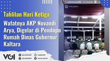 VIDEO: Third Day Tahlilan Of The Death Of AKP Novandi Arya, Held At The Hall Of The Governor's Office House Of Kaltara