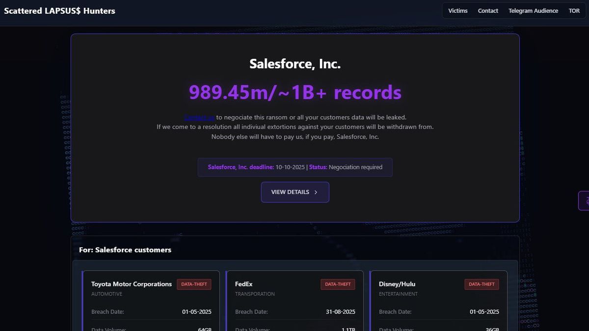 Skandal Besar! Hacker Curi 1 Miliar Data Salesforce, Siapa Jadi Korban Selanjutnya?