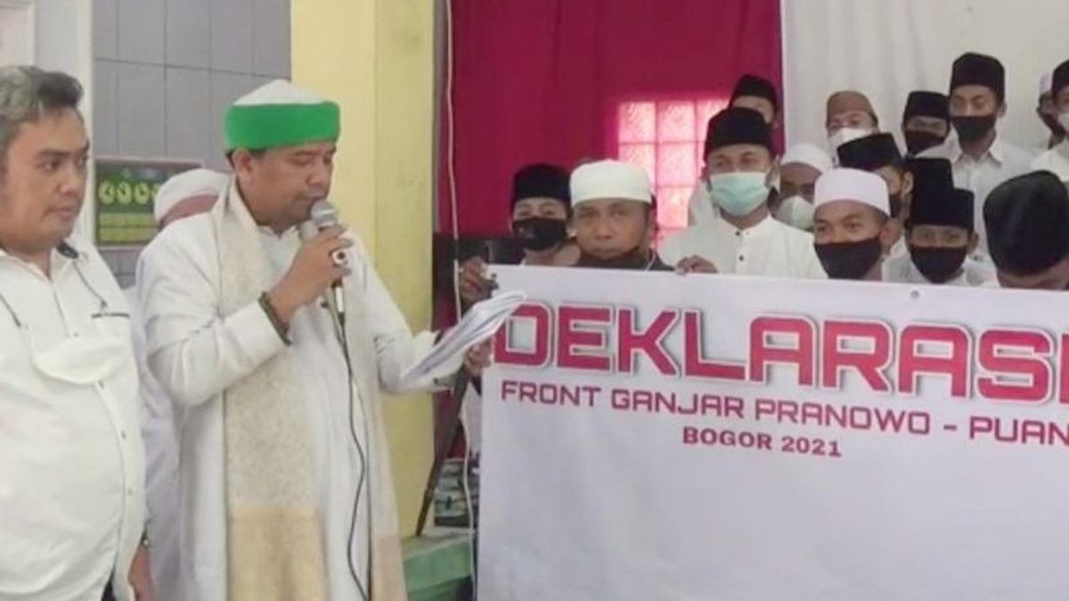 ボゴールのイスラム教の学校の学生は、ガンジャル・プラノモ・プアン・マハラニの支援を宣言します