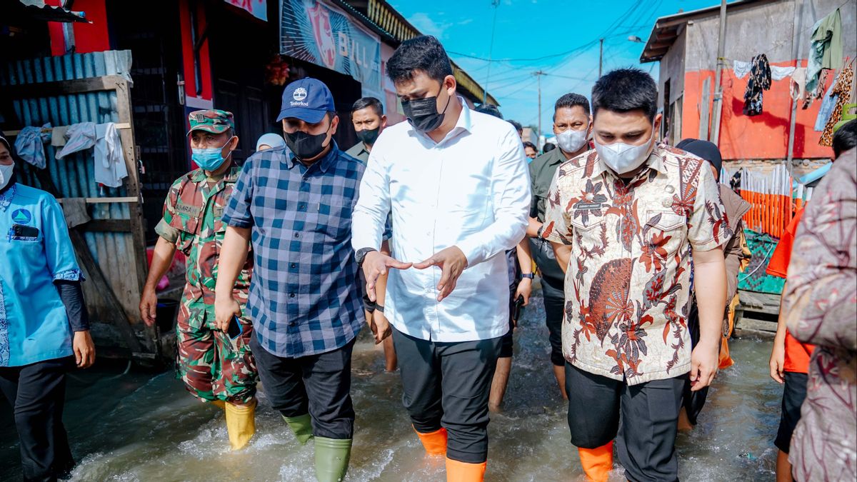 Bobby Nasution Gerak Cepat Tangani Banjir Rob Medan Utara, Bakal Bangun Tanggul, Kolaborasi dengan Pemprovsu dan KemenPUPR 