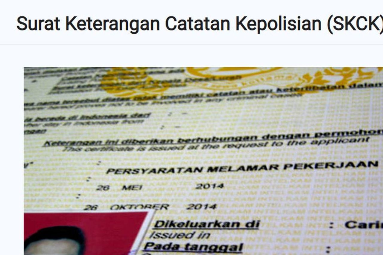 BPJS Kesehatan So SKCK的要求, 立即在6 地区警察局进行测试