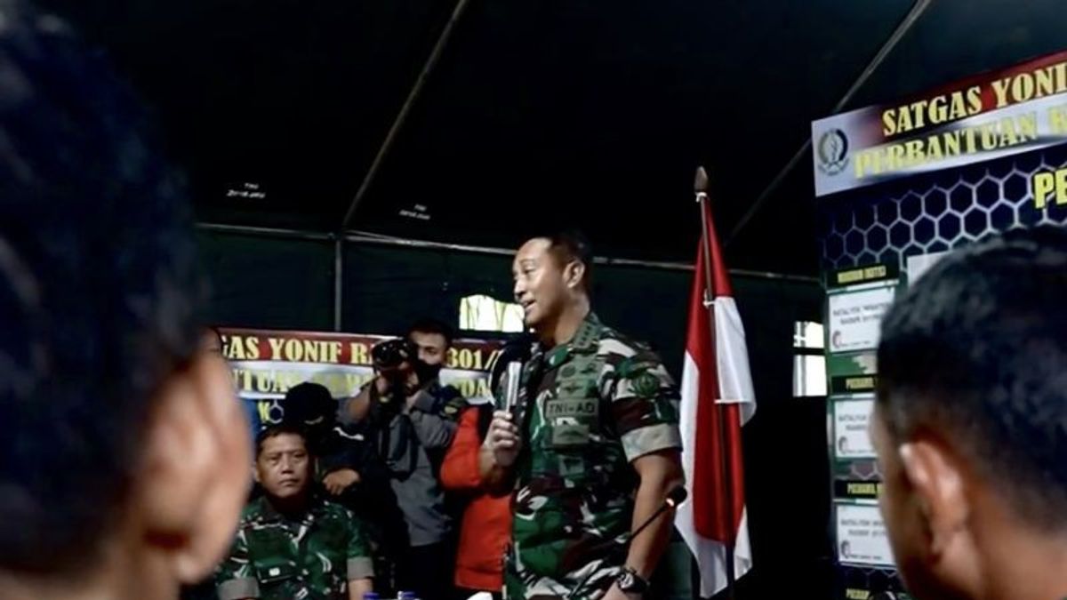 指挥官安迪卡·佩尔卡萨（Andika Perkasa）提醒巴布亚士兵让人民爱上印尼国民军
