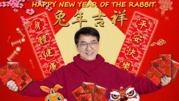 中国系のアーティストによる旧正月のお祝いの興奮、ジャッキーチェンはアンパオを配布します