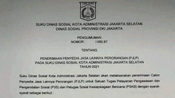 Sudinsos Tegaskan Surat Seleksi PJLP dengan Syarat Bisa Mengaji Hoaks