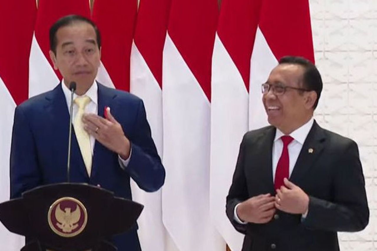 Le fils d’Airlangga Hartarto affirme que Jokowi utilise un sindoor jaune avec un golkar