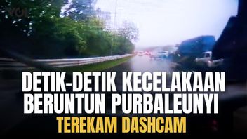 Video Allegedly Moments Of Serial Accident On Purbaleunyi KM 92 Toll Road Recorded By Dashcam