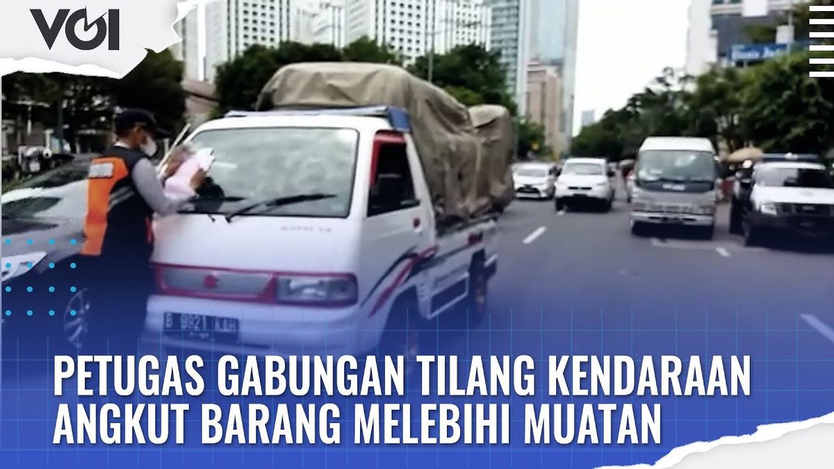 VIDEO: Lintas Jaya Razia, Officers Of The Joint Traffic Tickets For Overloading Goods