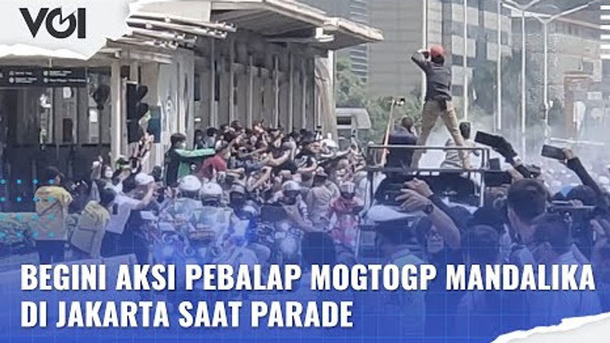 ビデオ:これはパレード中にジャカルタのマンダリカモグトGPレーサーの行動です