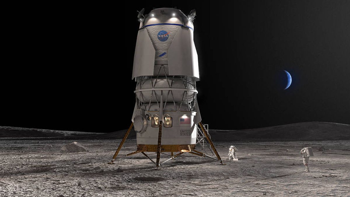 Selamat! NASA Pilih Blue Origin Milik Miliarder Jeff Bezos untuk Bangun Pendaratan Astronot di Bulan