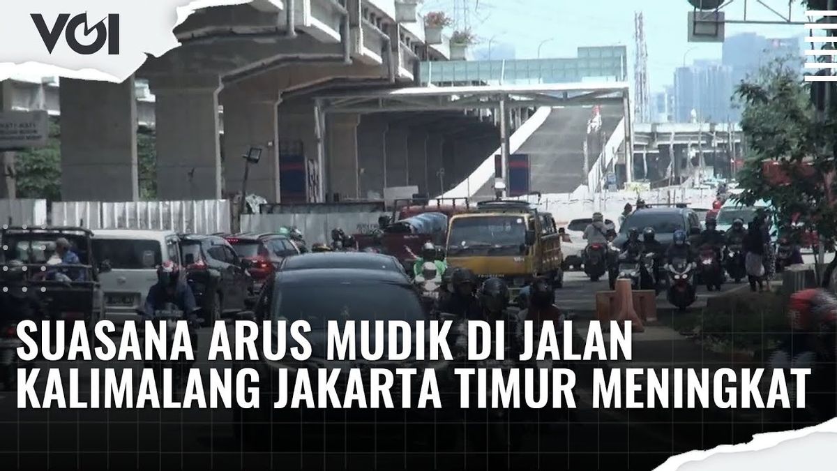 VIDEO: Suasana Arus Mudik di Jalan Kalimalang Jakarta Timur Meningkat