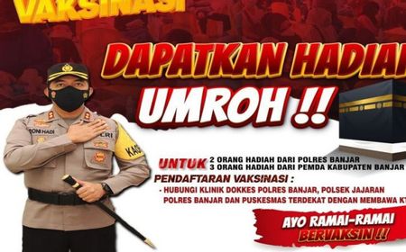 Berani Vaksin Gratis Umroh! Warga Banjar Kalsel Tunggu Apalagi, Ayo Serbu Sentra Vaksinasi