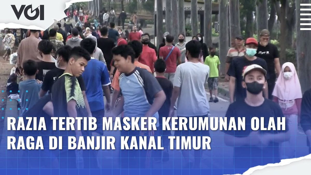 VIDEO: PPKM Level 3, Petugas Satpol PP Tindak Warga Tak Pakai Masker di Kawasan BKT Jaktim