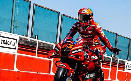 Berjarak 30 Poin dengan Quartararo, Bagnaia Bakal Beri Tekanan Penuh di GP Aragon