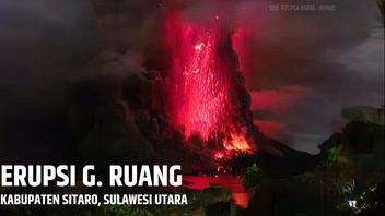 Gunung Ruang Eruption, Les habitants de Tagulandang Sulut rayon 6 km recommandés d’évacuation