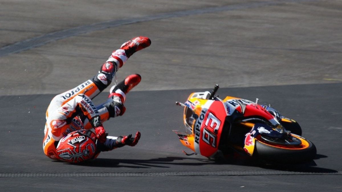 Tumbang di MotoGP Inggris, Marc Marquez Belum Pernah Finis Sepanjang Musim Ini