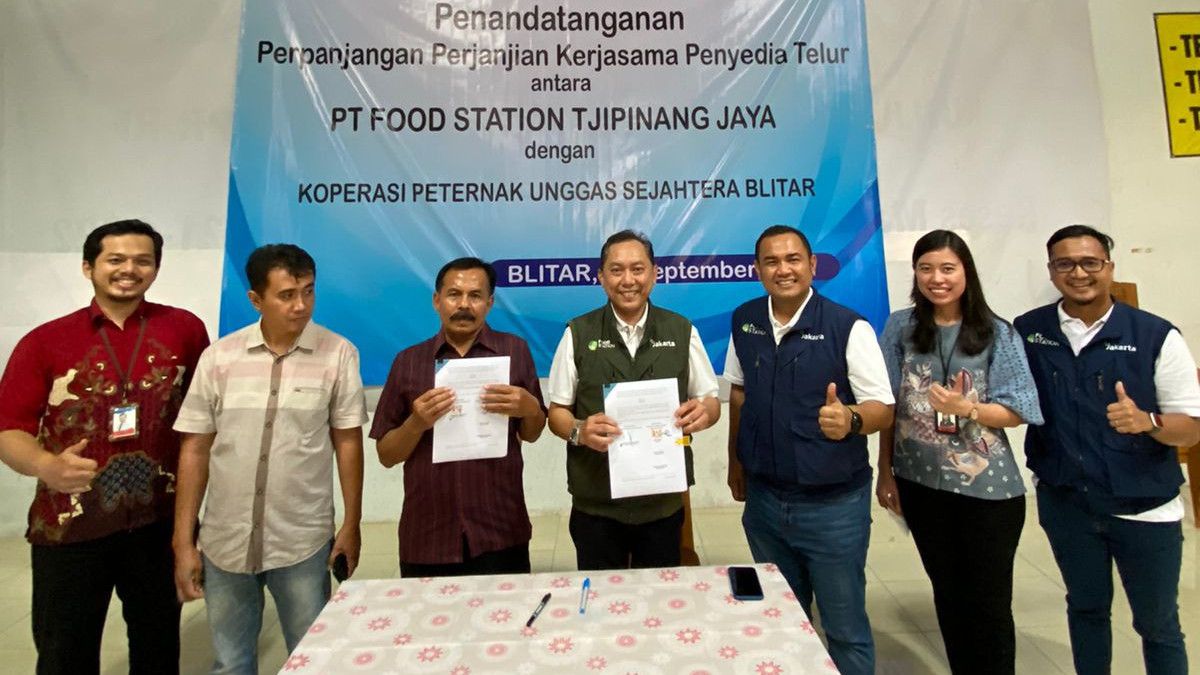 Amankan Pasokan Telur, Food Station Tingkatkan Kerja Sama dengan Koperasi Peternak Unggas Sejahtera Blitar