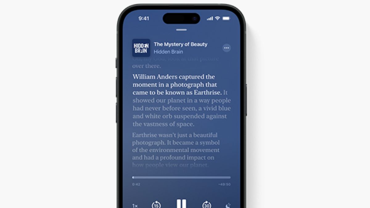 Apple Podcast affiche une transcription dans la mise à jour iOS 17.4