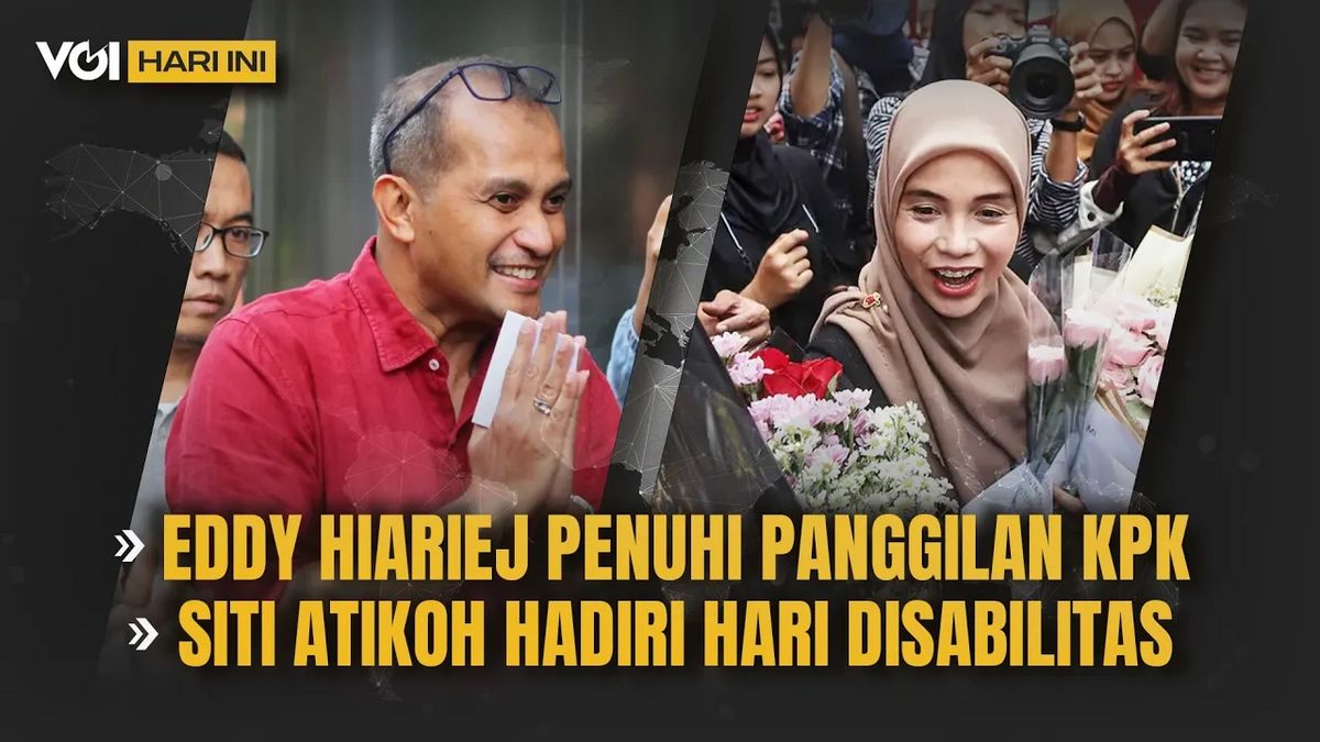 VIDEO VOI Today: Eddy Hiariej Fulfills KPK And Siti Atikoh's Wife Ganjar Attends Disability Day