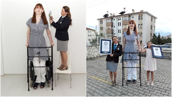 介绍鲁梅萨·盖尔吉！地球上最高的女人，2.15米长