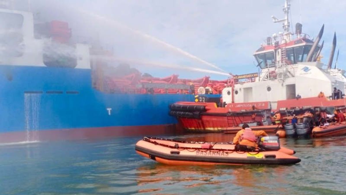 Police Investigate Cargo Ship Fire In Cilacap