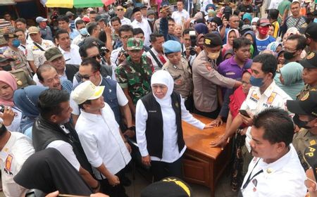 Gubernur Khofifah Pantau Operasi Pasar di Pasuruan