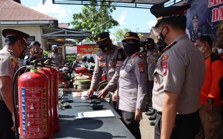 Polda Kalteng Cek Kesiapsiagaan Kebakaran Hutan di Polsek Ketapang