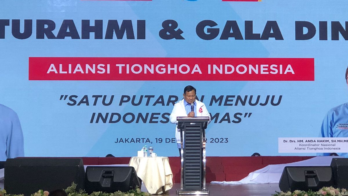 Accept The Support Of The Chinese Alliance, Prabowo: We Need Unity And Harmony