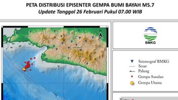 39 répliques répétées centrées dans la baie de Banten