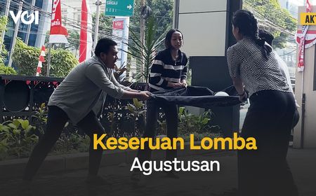 Lomba HUT ke-79 RI di Kantor VOI Media