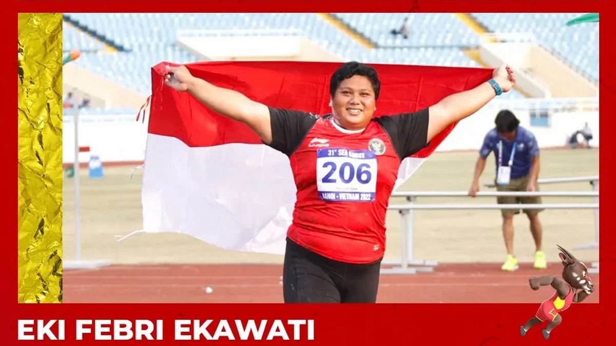 Eki Febri Erawati因取消表演而感到震惊，赢得了印度尼西亚的第一枚田径金牌