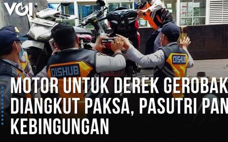 Video Pedagang Kebingungan Motornya Diangkut Petugas: Nanti Saya Bawa Dagangan Gimana?