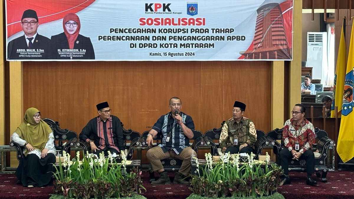 KPK Ingatkan Legislator Kota Mataram Tak Mainkan Dana Hibah Pokir