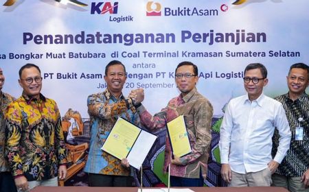 Bukit Asam dan KAI Logistik Kerja Sama Jasa Bongkar Muat Batu Bara