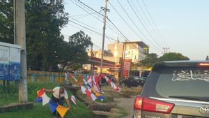HUT RI Ke-77: Pedagang Bendera dan Pernak-pernik 17 Agustus di Palembang Sudah Ramai 